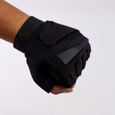 BATTLE WOLF Sarung Tangan Motor Tactical Half Finger L - PC016 - Black — gambar 5