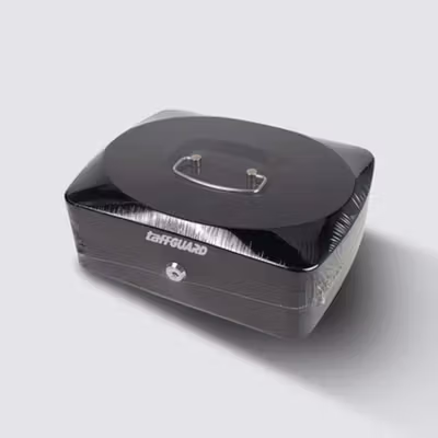 TaffGUARD Kotak Brankas Uang Perhiasan Cash Safebox Key Lock 20x16x9cm - JJZS66 - Black — gambar 5