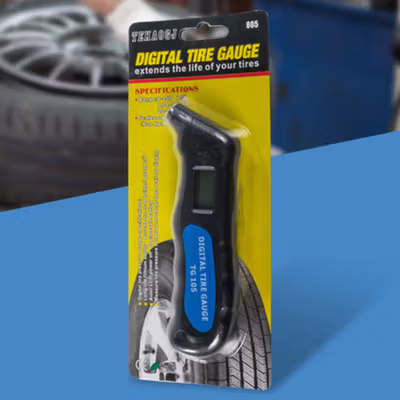 TEHAOGJ Pengukur Tekanan Angin Ban Mobil Digital Tire Pressure Gauge - TG105 - Black — gambar 5
