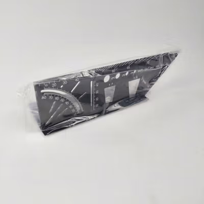 ABEDOE Penggaris Angle Ruler Mark Line 3D Measuring Tool Aluminium - M142 - Black — gambar 5
