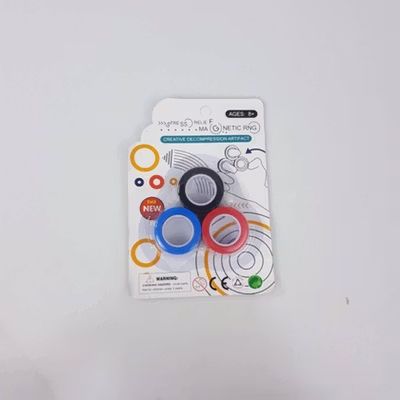 Lyshare Mainan Anak Magnetic Fidget Spinner Ring Children Toy - 77894 - Multi-Color — gambar 5