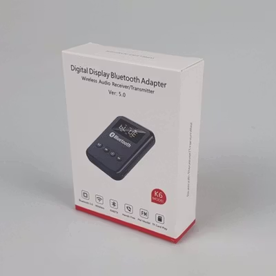 TKXEC Audio Bluetooth 5.0 Transmitter Receiver Adapter AUX FM - K6 - Black — gambar 5