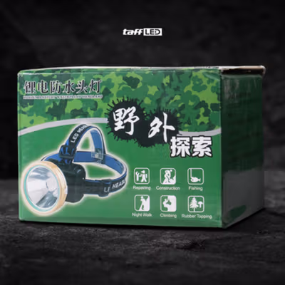 TaffLED Senter Kepala LED Headlamp Motion Sensor Rechargeable - TG28 - Black — gambar 5