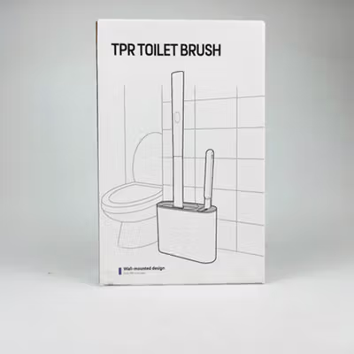 BOUSSAC Sikat WC Toilet Kamar Mandi TPR Silicone Bathroom Brush - HS-338 - Gray — gambar 5