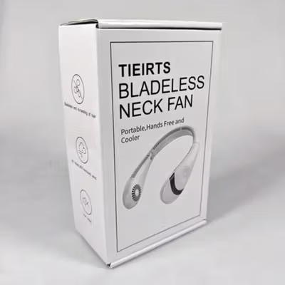 TIEIRTS Kipas Angin Leher Portable Neck Fan Rechargeable 5000mAh - H11 - White — gambar 5