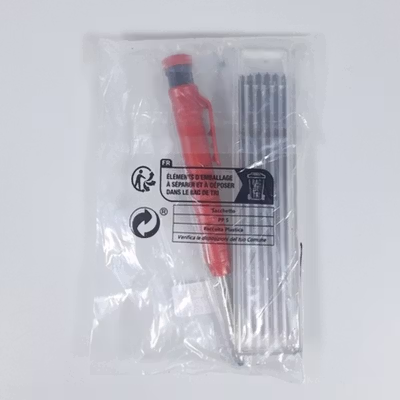 BAILE Pensil Tukang Mekanik Carpenter Marking Pencil with Refill 6 PCS - B15322 - Black — gambar 5