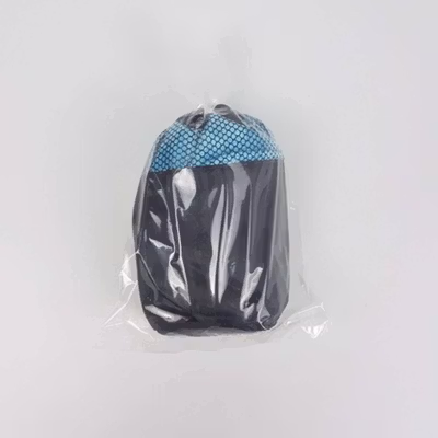 Handuk Microfiber Quick Dry 100x30cm with Storage Bag - W-580 - Sky Blue — gambar 5