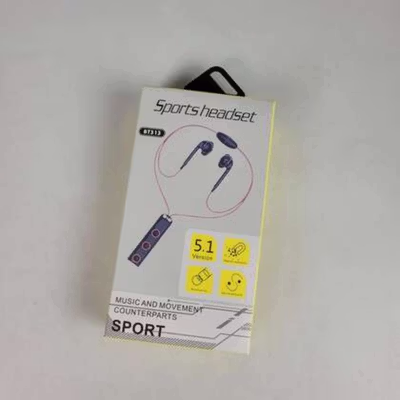 Earphone Bluetooth V5.1 EDR Sports with Magnetic Neckband - BT313 - Black — gambar 5