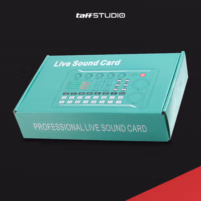 TaffSTUDIO Pro Audio Bluetooth Mixer Sound Card Live Broadcast Karaoke - F998 - Black — gambar 5