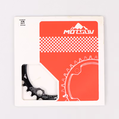 MOTSUV Gigi Sprocket Sepeda Chainring Aluminium Round 32T - 104BCD - Black — gambar 5