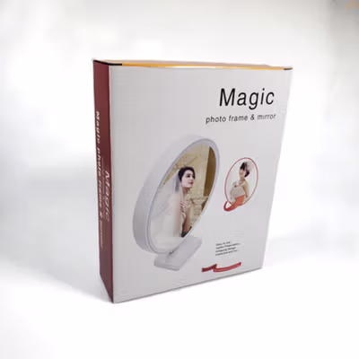 TaffHOME Cermin Magic Mirror dengan Photo Frame - A1240 - White — gambar 5