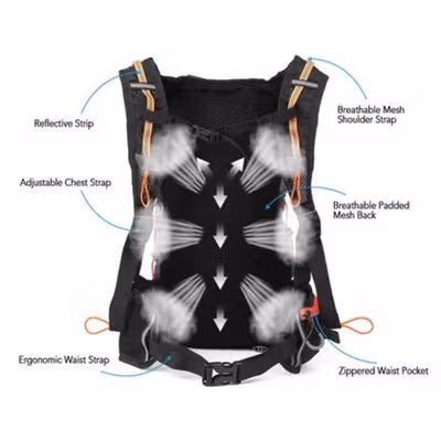 CoolChange Tas Ransel Gunung Hiking Sepeda Waterproof 10L - GC10 - Black — gambar 5