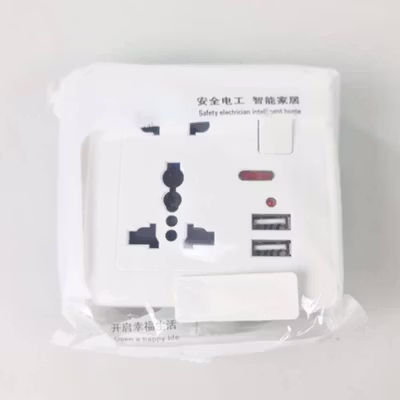 Taffware Stop Kontak Universal UK EU US 2 Port USB On Off Switch - LC-20 - White — gambar 5