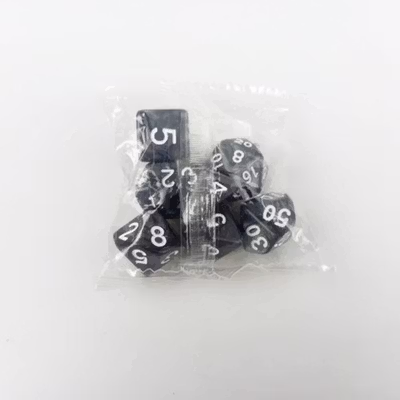 Dadu Dungeons & Dragons Polyhedral Board Game Dice Set - Black — gambar 5