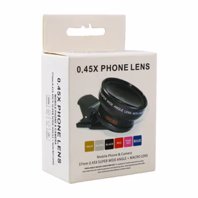 APEXEL Lensa Super Wide Angle Lens 0.45X + Macro Smartphone - APL-0.45WM - Black — gambar 5