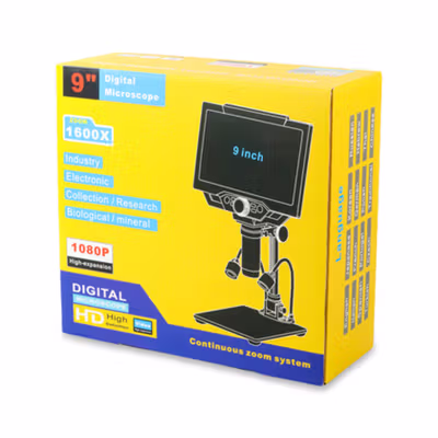 Taffware Mikroskop Digital 12MP 1600X dengan Monitor and Metal Stand - G1600 - Silver — gambar 5