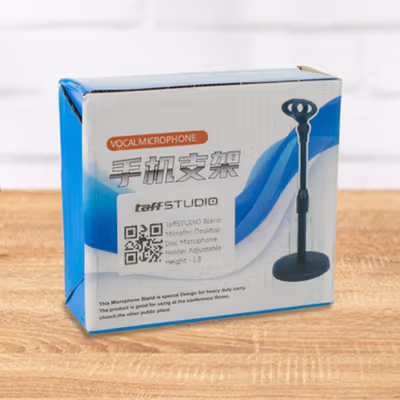 TaffSTUDIO Stand Mikrofon Desktop Disc Microphone Adjustable Height - L3 - Black — gambar 5