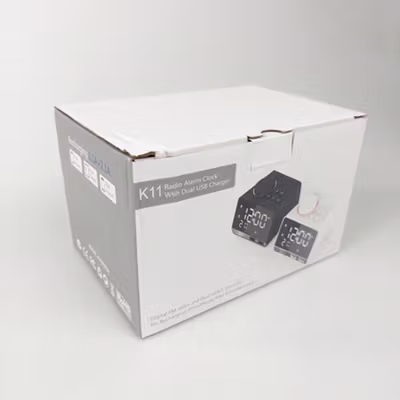 Inlife Jam Meja Bluetooth Active Speaker Alarm Clock Radio USB Charge - K11 - Black — gambar 5