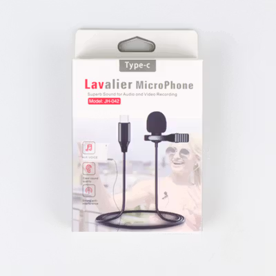 TaffSTUDIO Microphone Clip-on USB Type C for Smartphone - JH-042 - Black — gambar 5