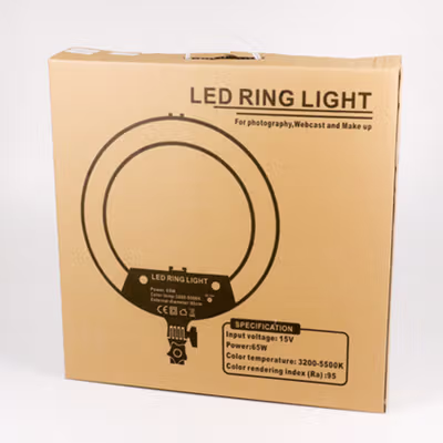 QIAO DA Lampu Ring Light LED 3in1 Color Phone Holder 44.5cm 65W - KY-BK416 - Black — gambar 5