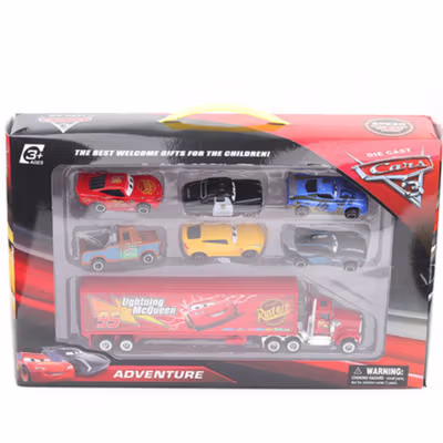 JIMITU Mainan Anak Disney Cars Lightning McQueen Diecast Set 7in1 - SK70327 - Multi-Color — gambar 5