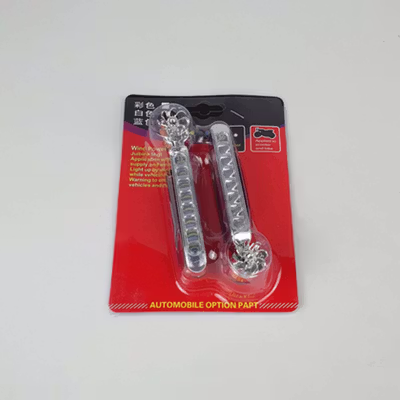Car Warning Light Foglamp LED Wind Power No Wiring 12 cm 2 PCS - XY044 - Silver — gambar 5