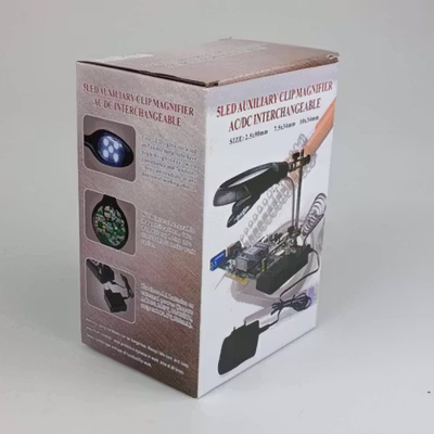 Taffware Helping Hand Alat Pegangan Solder Kaca Pembesar LED - MG16129-C - Black — gambar 5