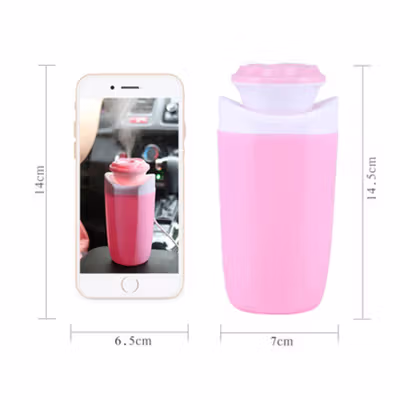 Taffware Air Humidifier Mini Car Home Ultrasonic Flower Style 250ml - MX-001 - Blue — gambar 5
