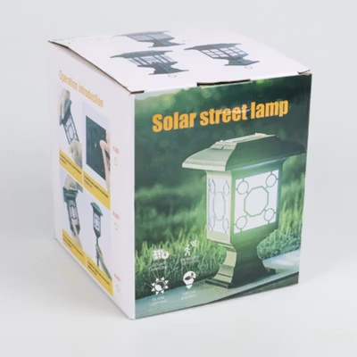 AIFENG Lampu Taman Hias Tancap Solar Power Waterproof Cool White - EM320 - Black — gambar 5