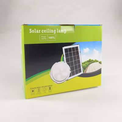 Smuxi Lampu Plafon LED Tenaga Surya 50W 19cm Dimmable Cool White - SM60 - White — gambar 5