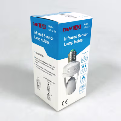 TaffLED Fitting Lampu Bohlam PIR Sensor 2000 LUX 240V 60W E27 - SP-150 - White — gambar 5