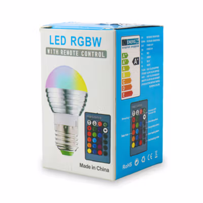TaffLED Lampu Bohlam LED RGBW 3W 16 Color E27 with Remote Control - 2835 - No Color — gambar 5