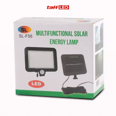 TaffLED Lampu Dinding Solar Outdoor Sensor PIR Waterproof Cool White - DPT18 - Black — gambar 5