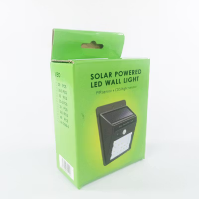TaffLED Lampu Dinding Solar Sensor Gerak Waterproof 20 LED Cool White - L20 - Black — gambar 5