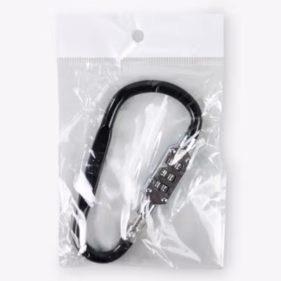 CJSJ Aluminium Alloy D-type Lock Carabiner 3 Dial Password Lock - CH206 - Black — gambar 5