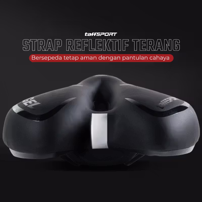 TaffSPORT Jok Sadel Sepeda Bike Saddle Silicone Gel Cushion Universal - FX15 - Black — gambar 5
