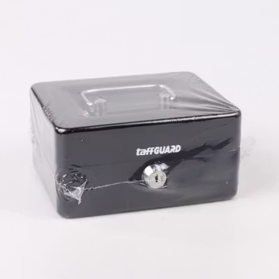 TaffGUARD Kotak Brankas Uang Safebox Key Lock 15.2x12.2x7.6cm - JJZS68 - Black — gambar 5