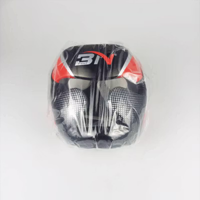 BNPRO Helm Tinju Muay Thai MMA Pelindung Kepala Size XL - BNHG-01 - Red — gambar 5