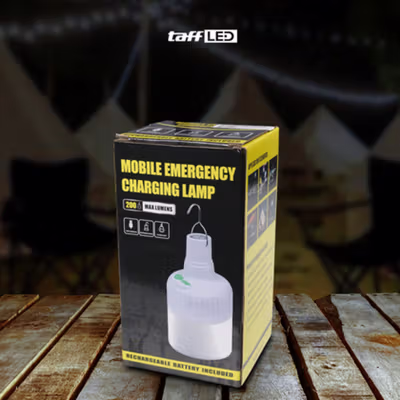 TaffLED Lampu LED Emergency Camping Multifungsi Cool White 10W 1200mAh - LB171 - Black — gambar 5