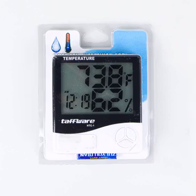 Taffware Termometer Suhu Ruangan Humidity Hygrometer Clock Calendar - HTC-1 - White — gambar 5