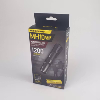 NITECORE Senter LED CREE XP-L2 V6 Rechargeable IP68 1200 Lumens - MH10 V2 - Black — gambar 5