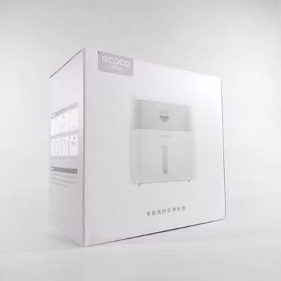 Ecoco Kotak Tisu Storage Toilet Paper Box Dispenser Double Layer - E1804 - White/Black — gambar 5