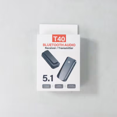 Kebidumei Bluetooth 5.1 Transmitter Receiver Adapter Audio NFC 3.5mm - T40 - Black — gambar 5