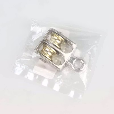Taffware Katrol Kerekan Mini Swivel Pulley Double Wheel 36mm - RB36 - Silver — gambar 5
