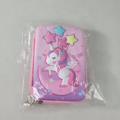 HSD Tempat Pensil Anak Unicorn Pencil Case Pouch Stationery - A1 - Purple — gambar 5