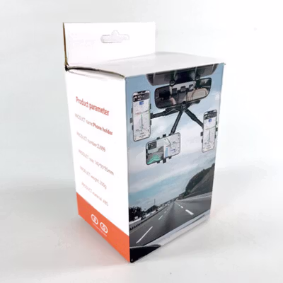 Dawndesslo Holder HP Mobil Adjustable Rearview Mirror Car Phone Holder - ZJ099 - Black — gambar 5
