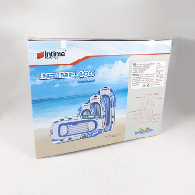 INTIME 400 Perahu Karet Mancing Inflatable Fishing Boat 4 Person - YT-099 - White/Blue — gambar 5