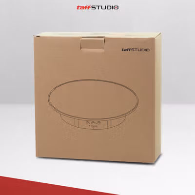TaffSTUDIO Alas Putar Fotografi Suede Rotating 360 Turntable 20cm - QM104712 - Black — gambar 5