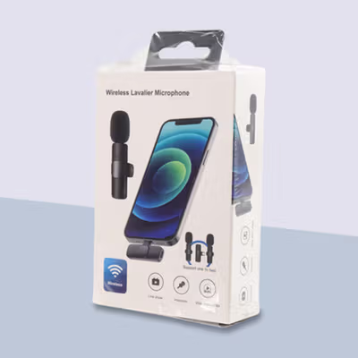 TaffSTUDIO Wireless Lavalier Lapel Microphone Vlogger Lightning - E60 - Black — gambar 5