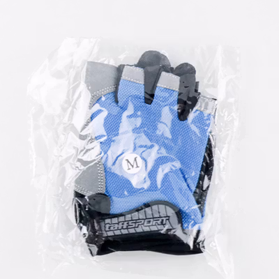 TaffSPORT Sarung Tangan Half Finger Sepeda Gym M - TSTS - Blue — gambar 5